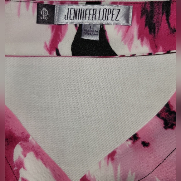 Jennifer Lopez floral top  Sz L - Picture 6 of 8